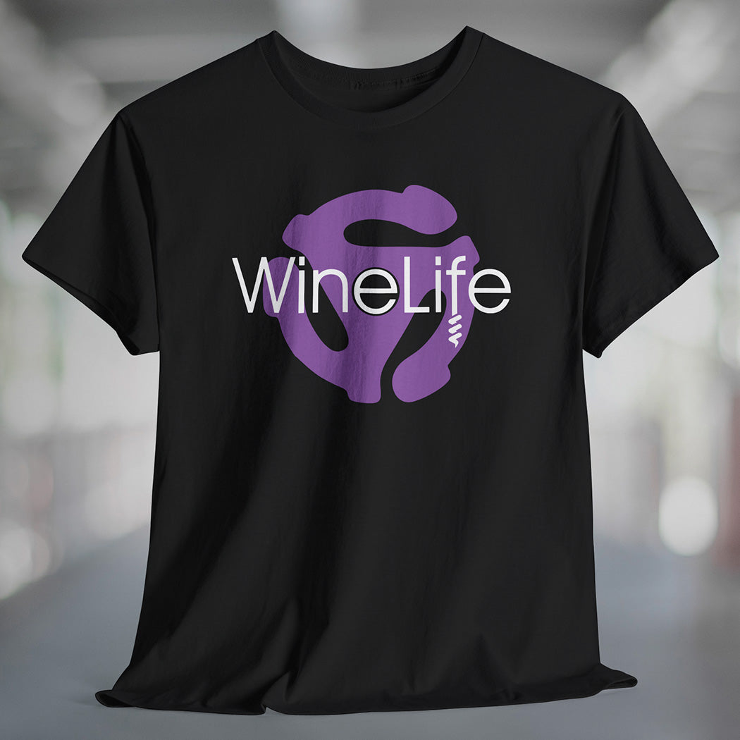 Wine Life TShirt - Record Adapter Purple