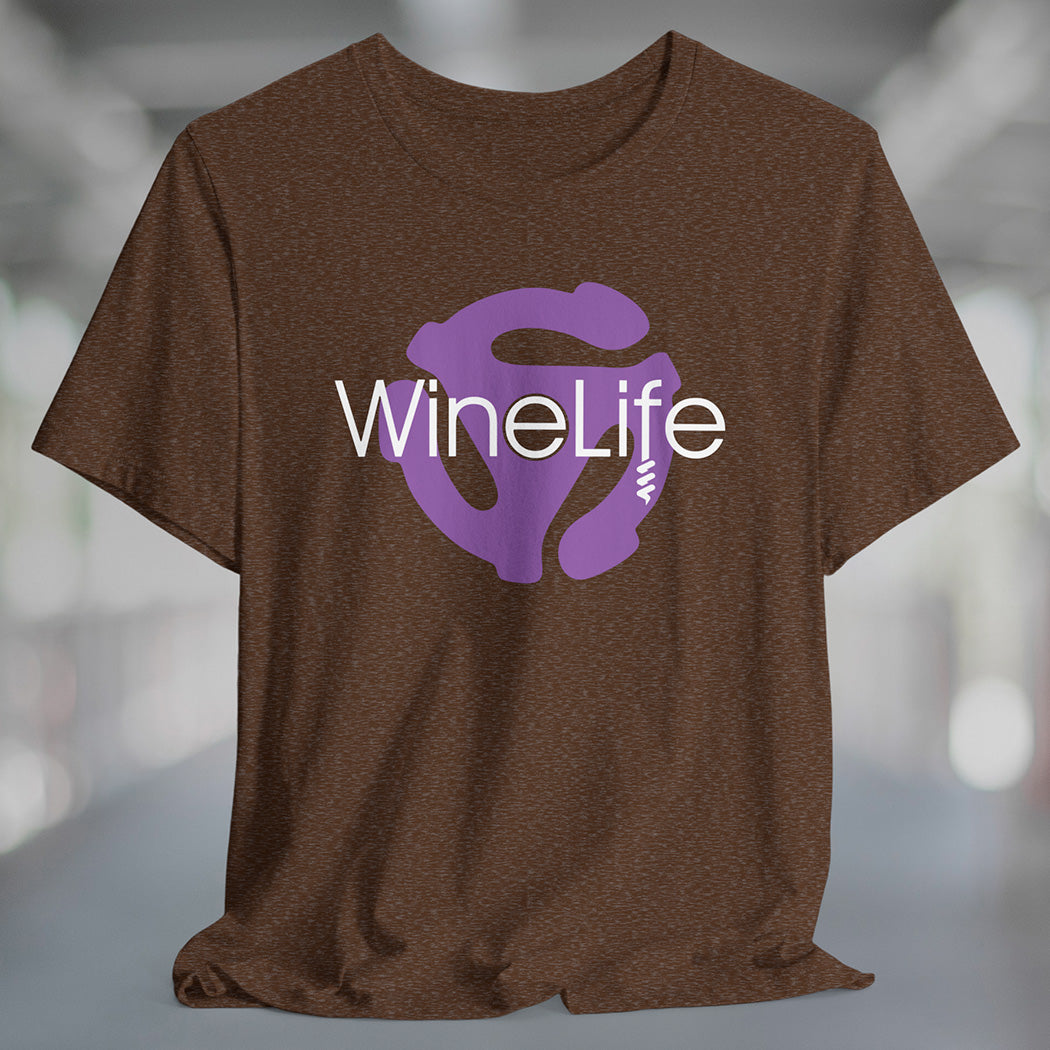 Wine Life TShirt - Record Adapter Purple