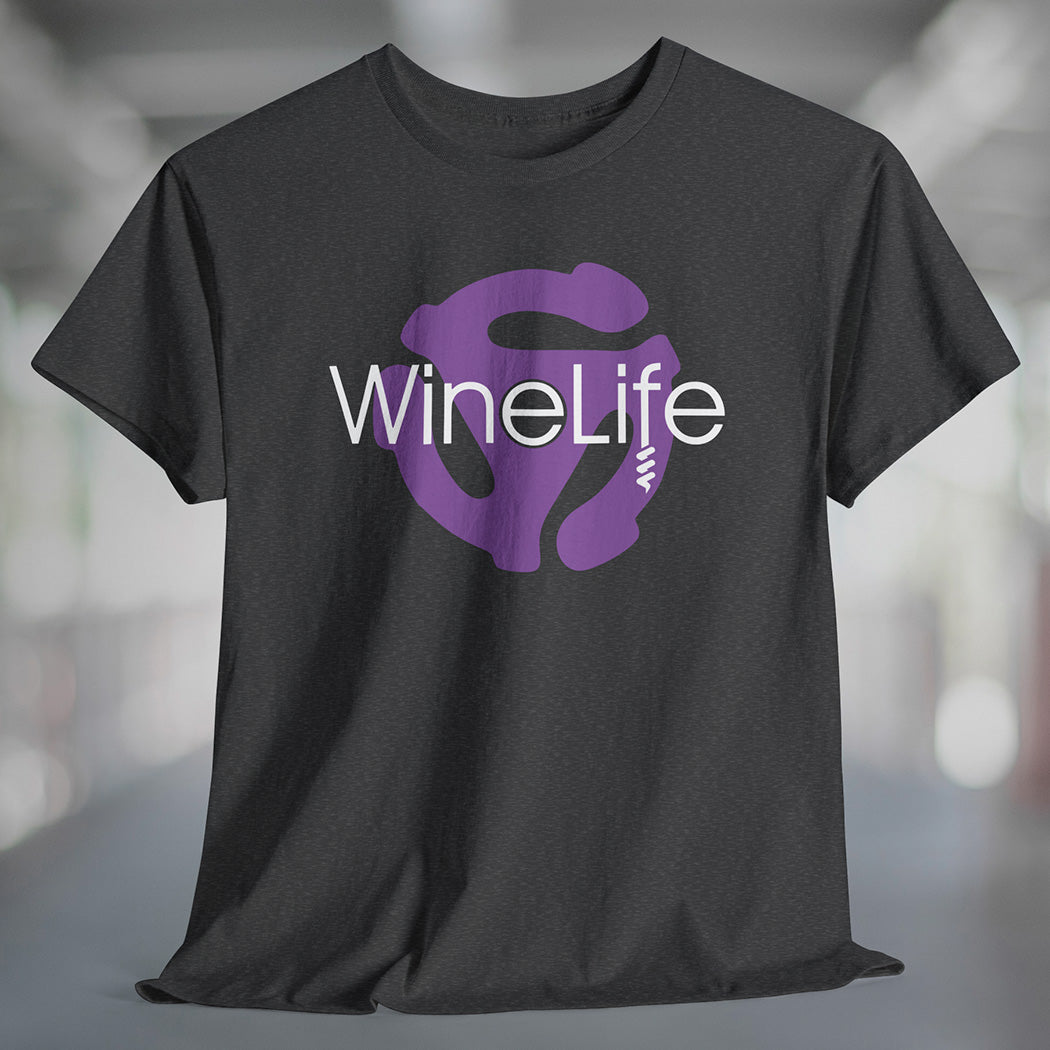 Wine Life TShirt - Record Adapter Purple