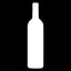 Solid White Beverage Stick Figure Family Decal of a white wine bottle.