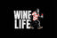 Hawaiian Bigfoot Wine Car Window Decal showing Bigfoot in Hawaiian shirt enjoying wine, with the Wine Life logo
