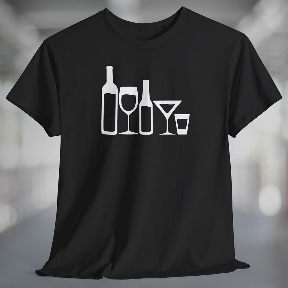 AlcApparel TShirt - Beverage Stick Figure Family