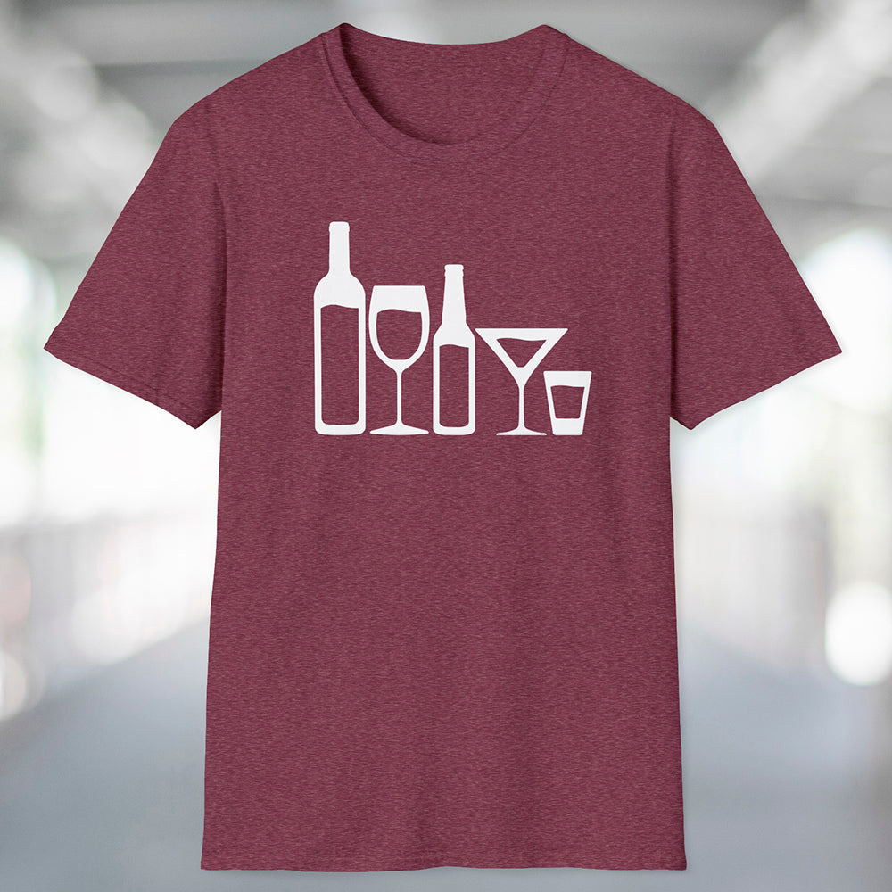 AlcApparel TShirt - Beverage Stick Figure Family