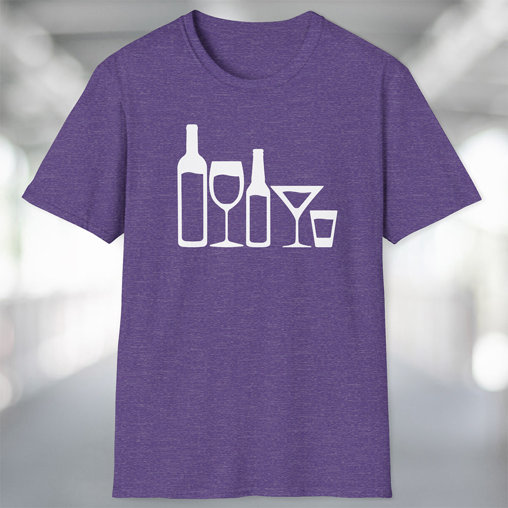 AlcApparel TShirt - Beverage Stick Figure Family