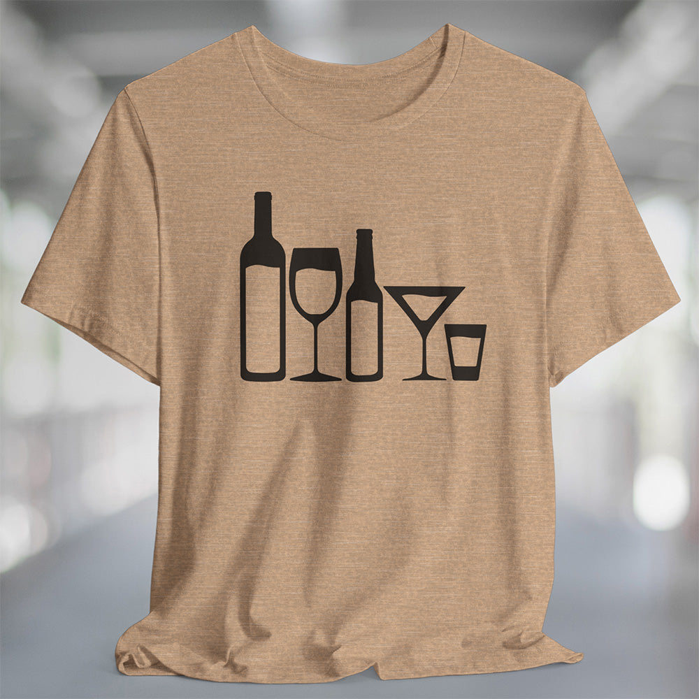AlcApparel TShirt - Beverage Stick Figure Family