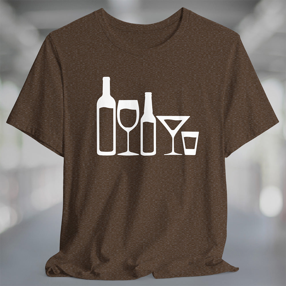 AlcApparel TShirt - Beverage Stick Figure Family