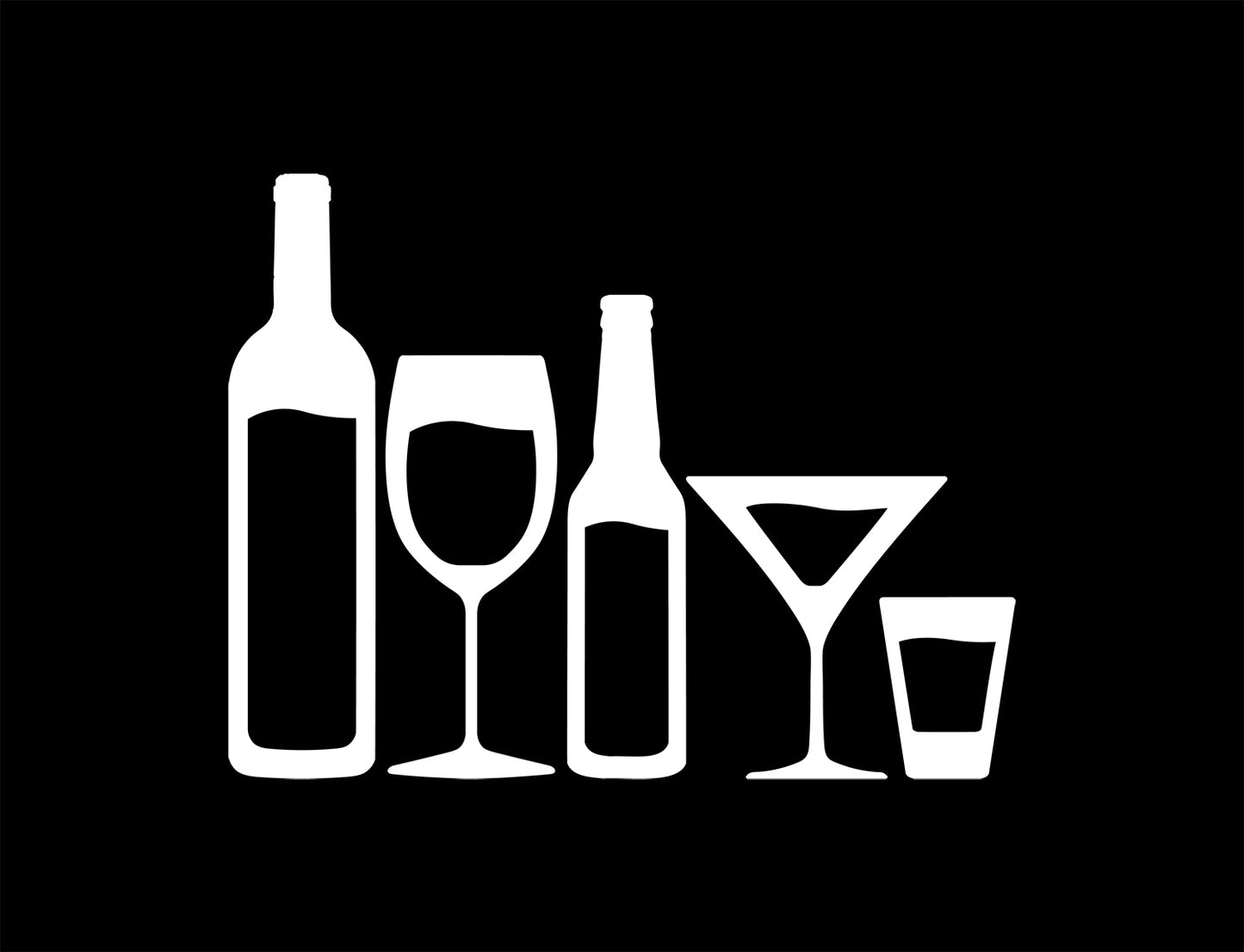 AlcApparel TShirt - Beverage Stick Figure Family