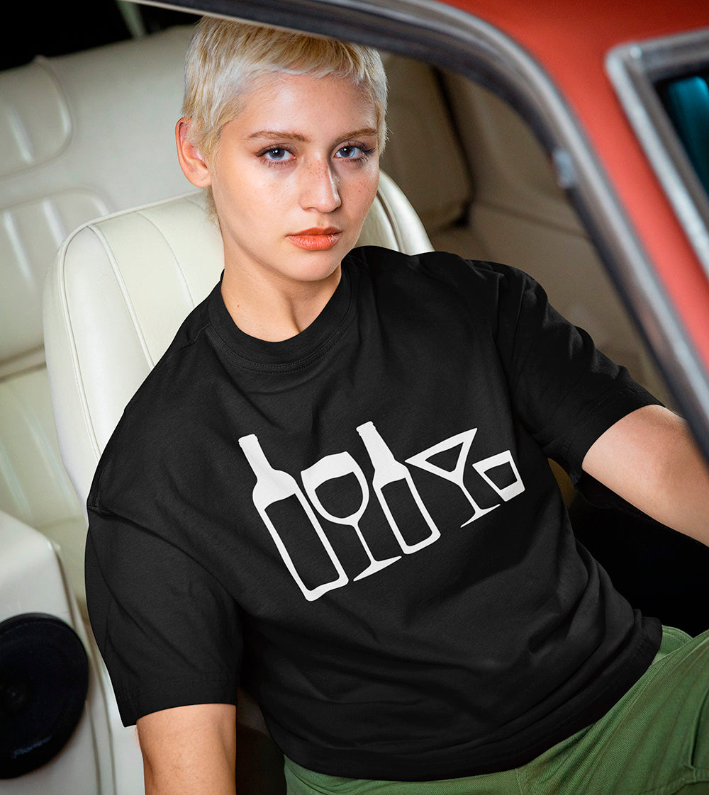 AlcApparel TShirt - Beverage Stick Figure Family