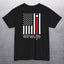 Red Wine American Flag T-Shirt featuring a unique design with an American flag and 'Wine Life' text.