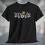 Yellow Hawaiian Wine Life T-Shirt featuring a golden yellow wine glass and hibiscus flowers.