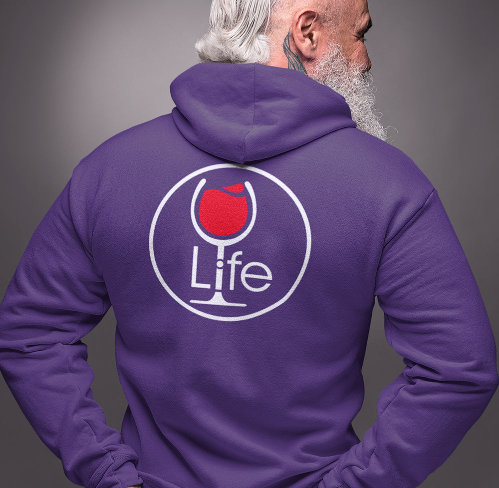 Wine Life Hoodie- Round LIFE logo