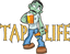 Beer Zombie Tap Life Sticker Decal with a cartoon zombie holding a beer mug and bottle, celebrating craft beer and Tap Life.