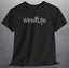 Purple Wine Life Corkscrew Logo T-Shirt on a black background featuring the Wine Life logo and a purple wine glass.