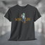 Zombie Wine Life T-Shirt featuring a thirsty zombie holding a wine glass with 'WINE LIFE' graphic in a vibrant design.