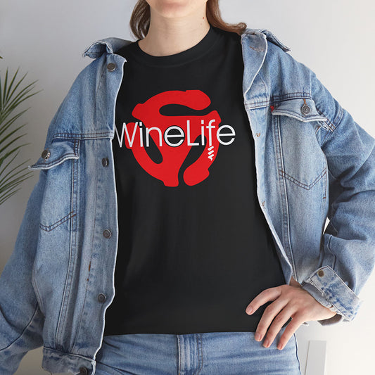 Wine Life TShirt - Record Adapter Red