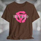 Pink Record Adaptor Wine Life TShirt