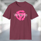 Pink Record Adaptor Wine Life TShirt