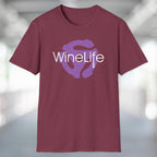Purple Record Adapter Wine Life TShirt