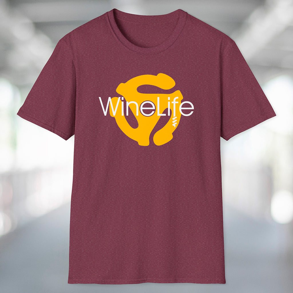 Yellow Record Adapter Wine Life TShirt