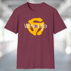 Yellow Record Adapter Wine Life TShirt