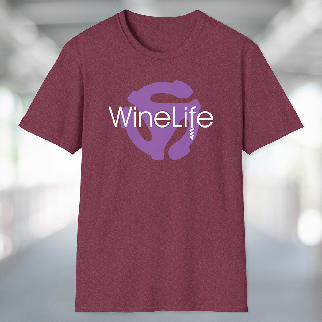 Wine Life TShirt - Record Adapter Purple