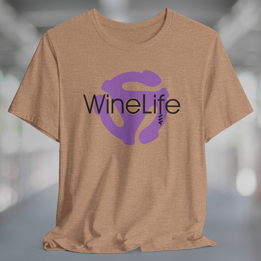 Wine Life TShirt - Record Adapter Purple