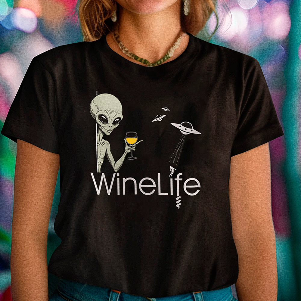 Aliens Love White Wine Tshirt