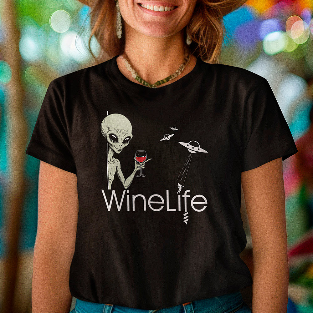 Aliens Love Red Wine Tshirt