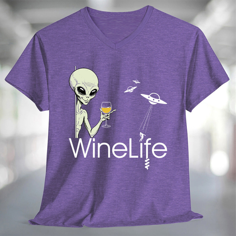 Aliens Love White Wine T-Shirt