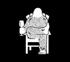 Bigfoot Wine T-Shirt featuring a humorous Sasquatch character holding a glass of wine while relaxing on a chair.