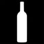 solid white decal silhouette of a Bordeaux wine bottle