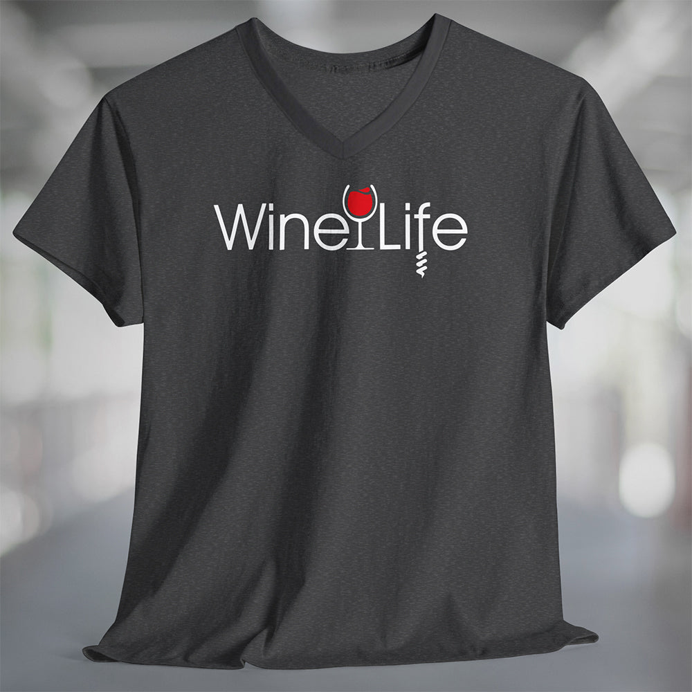 Red Wine Life Corkscrew Logo Tshirt