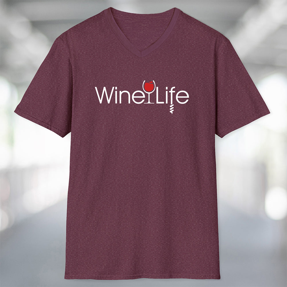 Red Wine Life Corkscrew Logo Tshirt