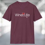 Red Wine Life Corkscrew Logo Tshirt