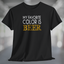 Black T-shirt with white and yellow text My Favorite Color is Beer