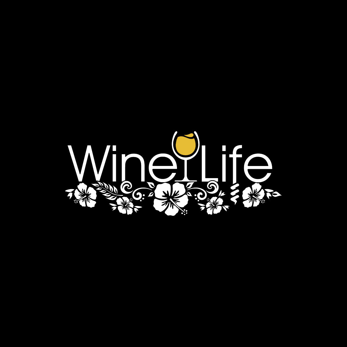 Wine Life TShirt - Hawaiian Yellow