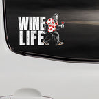 Hawaiian Bigfoot Wine Car Window Decal