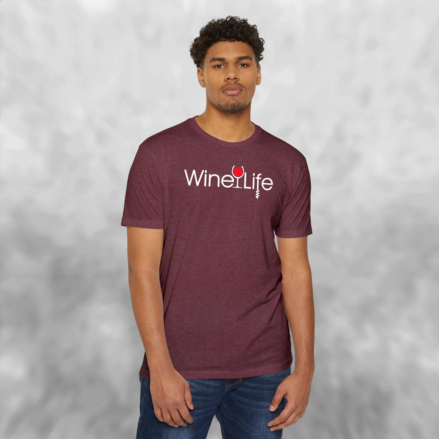 Wine Life T Shirt - Wine Life Corkscrew Logo on Front