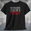 Black Wine Life  t-shirt with 'My Favorite Color is Merlot' text