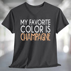 My Favorite Color is Champagne T-Shirt displayed on a v-neck tee with a stylish design.