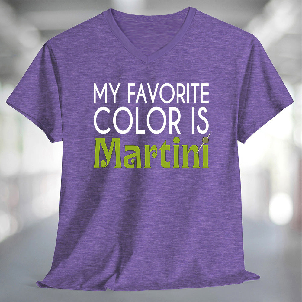 My Favorite Color is Martini T-Shirt in purple with a stylish design for casual wear.