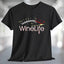 Red Wine Life Overload T-Shirt featuring a wine gauge design on a black tee