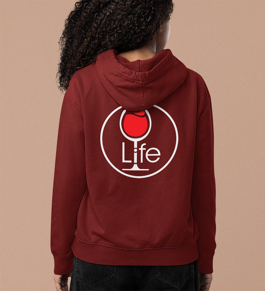 Wine Life Hoodie- Round LIFE logo