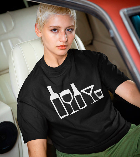 AlcApparel TShirt - Beverage Stick Figure Family