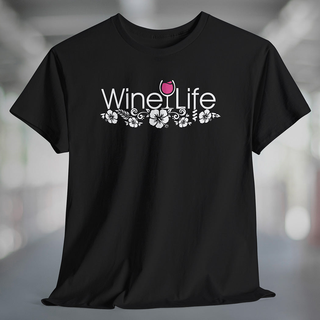 Wine Life TShirt - Hawaiian Pink