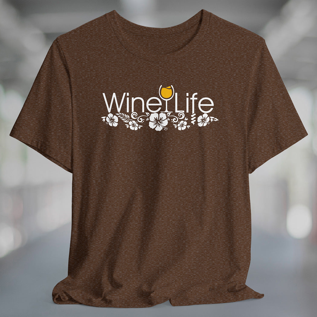 Wine Life TShirt - Hawaiian Yellow