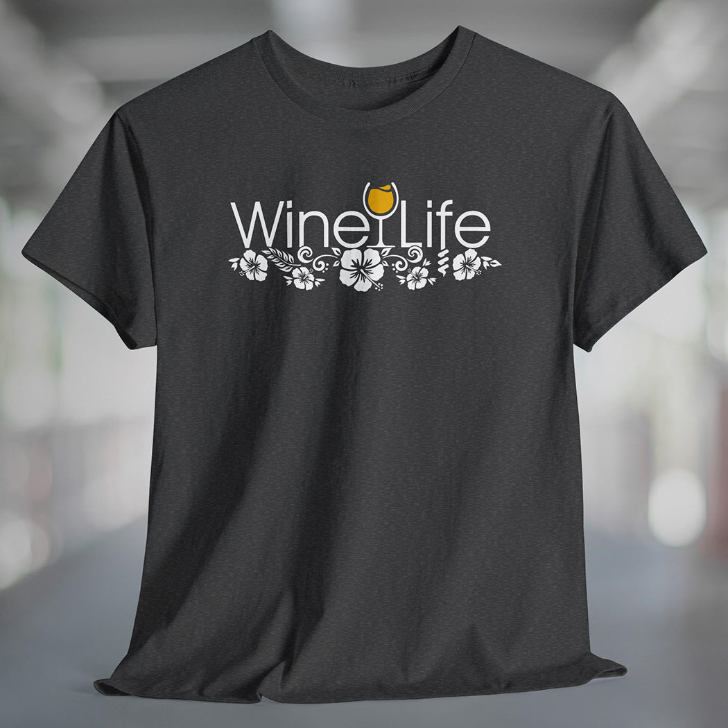 Wine Life TShirt - Hawaiian Yellow