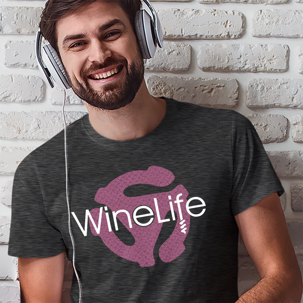 Pink Record Adaptor Wine Life TShirt Main image