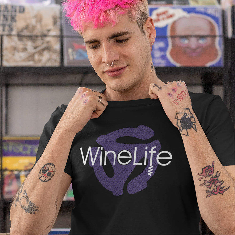 Purple Record Adapter Wine Life TShirt Main image