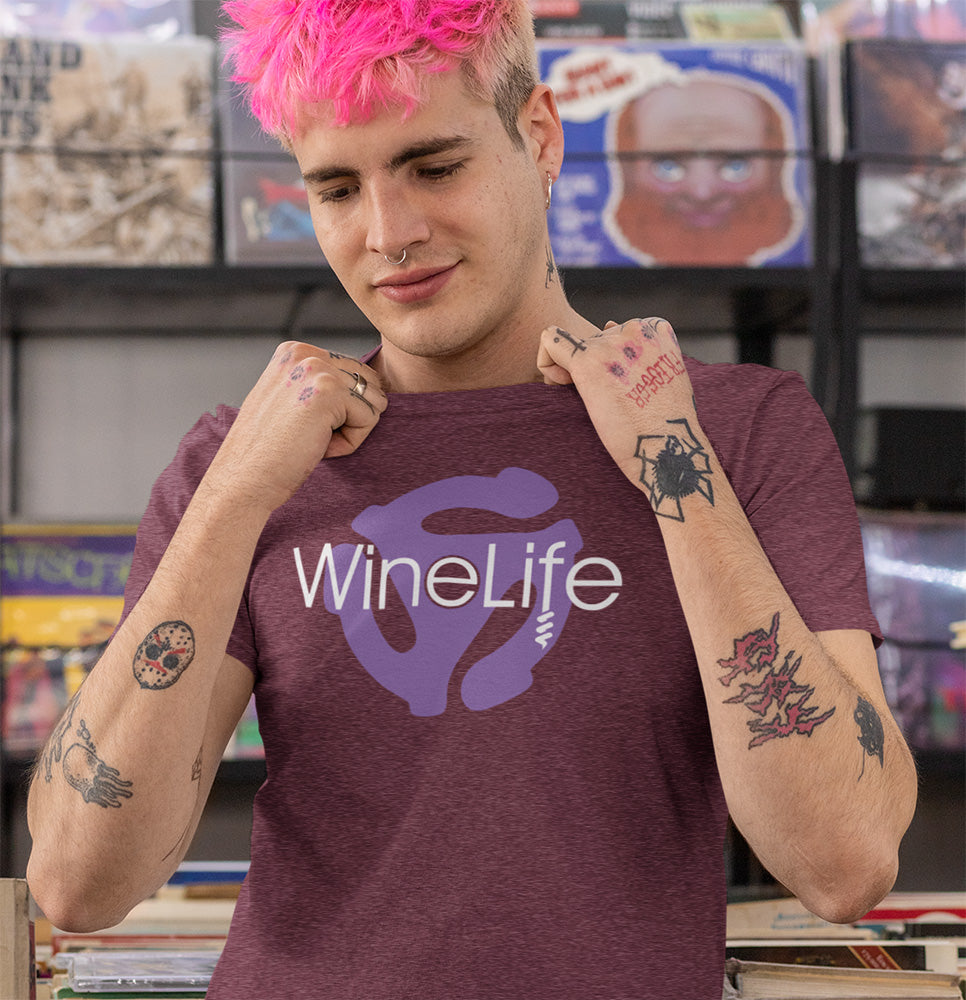 Purple Record Adapter Wine Life TShirt